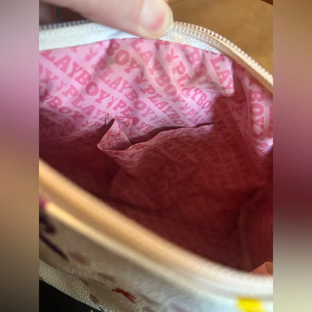 Playboy Mini Satchel Bag Bunny Print White Multicolor Y2K Small Handbag - Picture 8 of 8